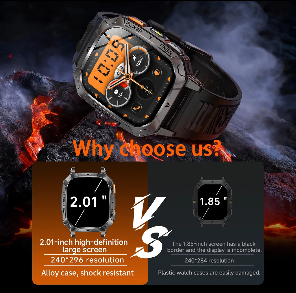 LIGE Reloj Inteligente Militar 1400mAh IP68