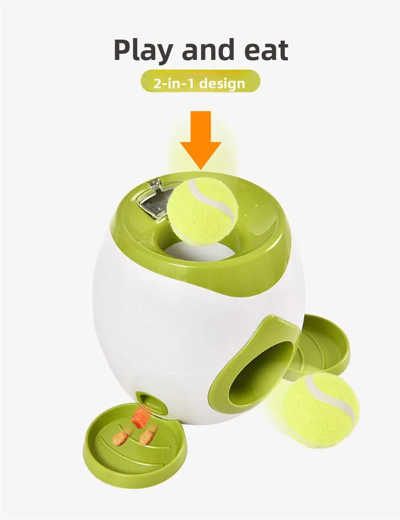 Lanzador Automático de Pelotas para Perros, Máquina Interactiva de Lanzamiento para Interiores y Exteriores, Juguete de Entrenamiento para Mascotas con Estimulación Mental