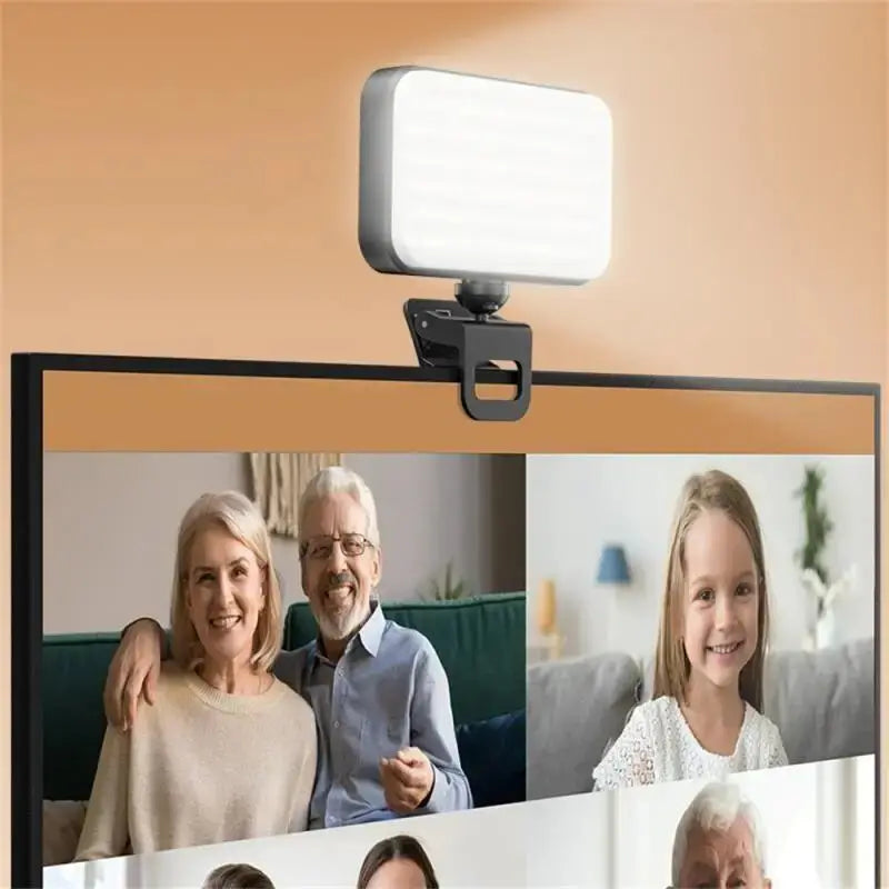 Luz LED de bolsillo COOL DIER para selfies, compatible con iPhone, iPad, teléfonos móviles y portátiles, con clip, flash, luz de relleno para video y fotografía, lámpara de fotografía.