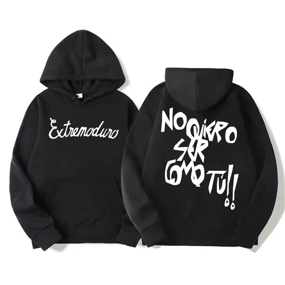 Buzo con Capucha Estampado Rock Punk - Estilo Urbano Oversized