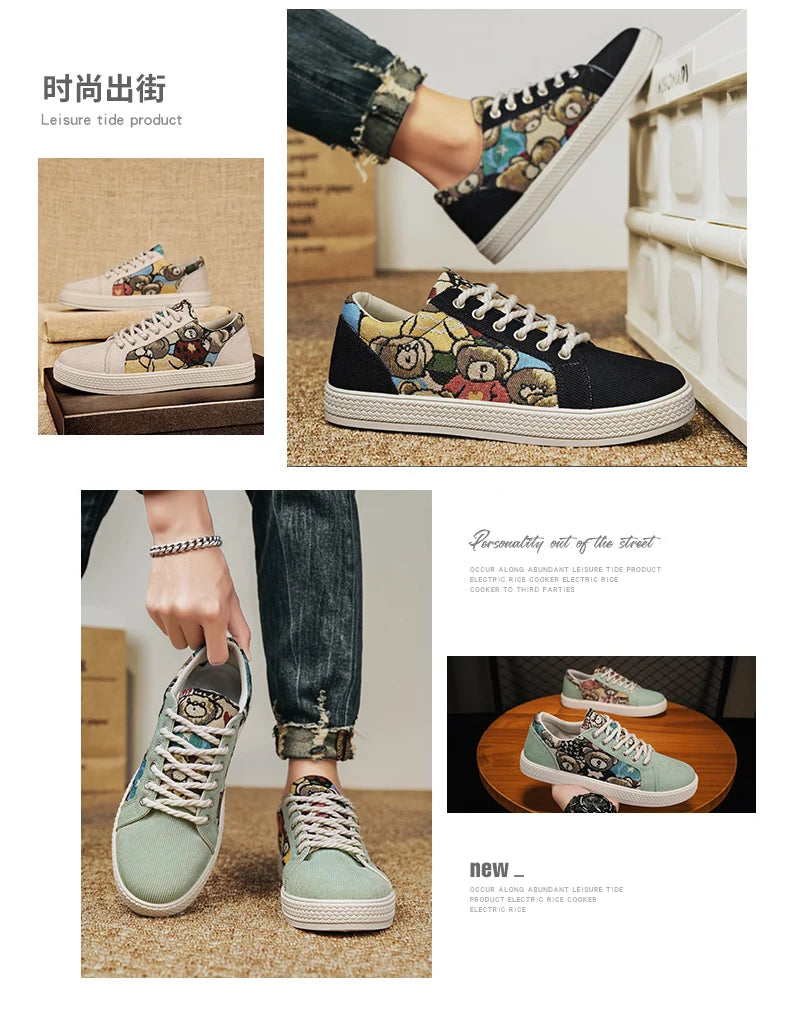 Zapatos informales de tela para hombre, zapatos para caminar al aire libre, ligeros y transpirables, para primavera y verano, zapatos planos cómodos y a la moda para jóvenes