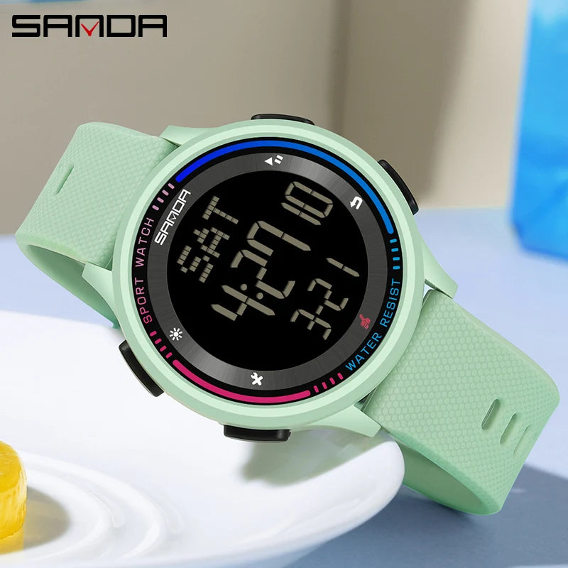 Reloj Digital SANDA 6158 para Niños y Adolescentes, Deportivo Impermeable