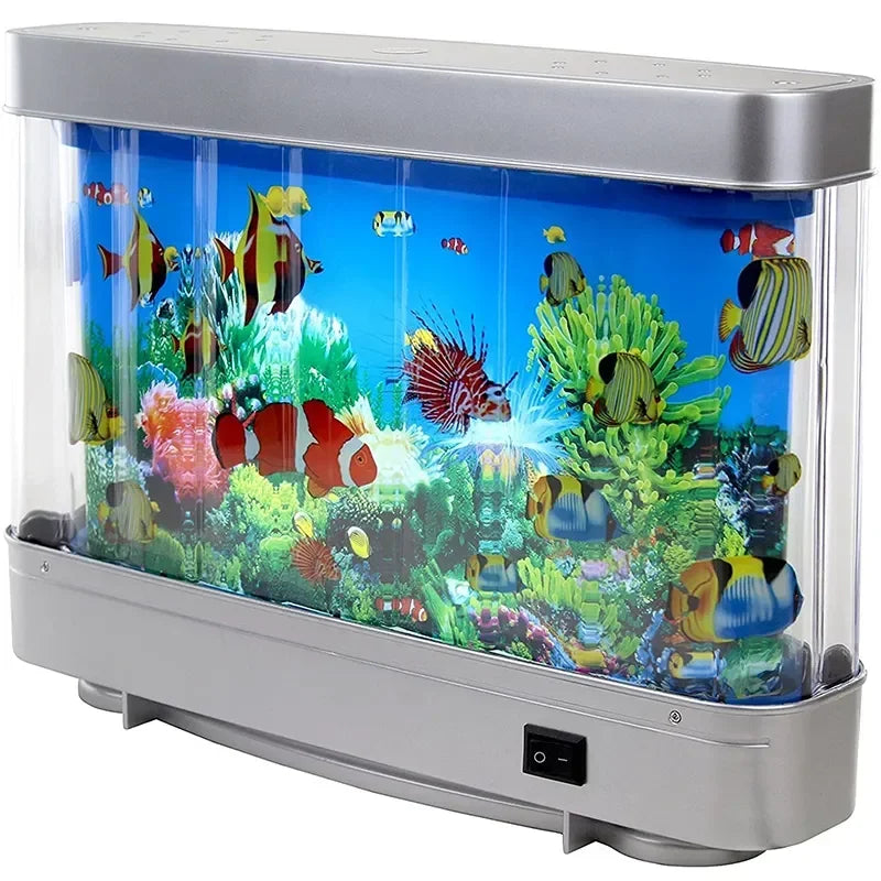 Lámparas de tanque de peces tropicales, decoración de acuario Artificial, océano Virtual en movimiento, luz nocturna para niños, regalo de Halloween y Navidad, juguete