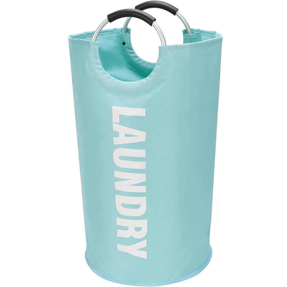 Cesto de Ropa Grande LMETJMA de 90L, Cesto de Ropa Impermeable, Cesto de Ropa Plegable, Cesto de Ropa Alto y Plegable para la Familia