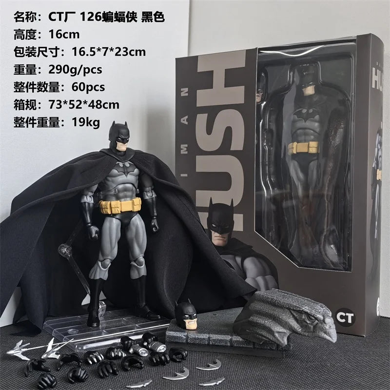 CT Toys Batman Figura Batman Mafex 105 Versión Azul Bat Man Figuras de Acción DC Liga de Justicia Hush Figurita Colección Regalos de Juguete