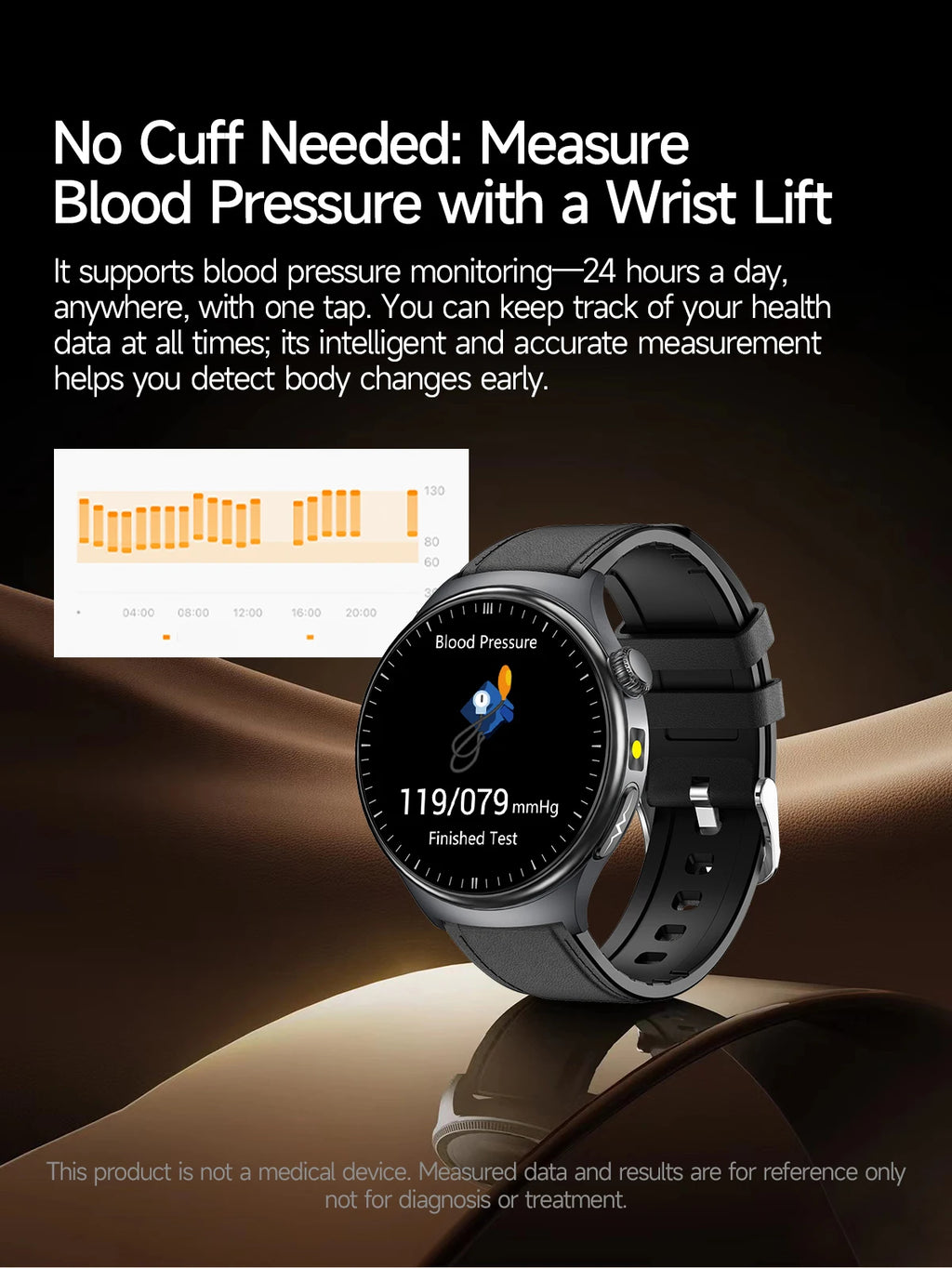 Reloj Inteligente con ECG, Grasa Corporal y Presión Arterial AMOLED