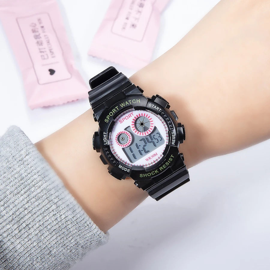 Reloj Deportivo Digital LED Impermeable para Niños