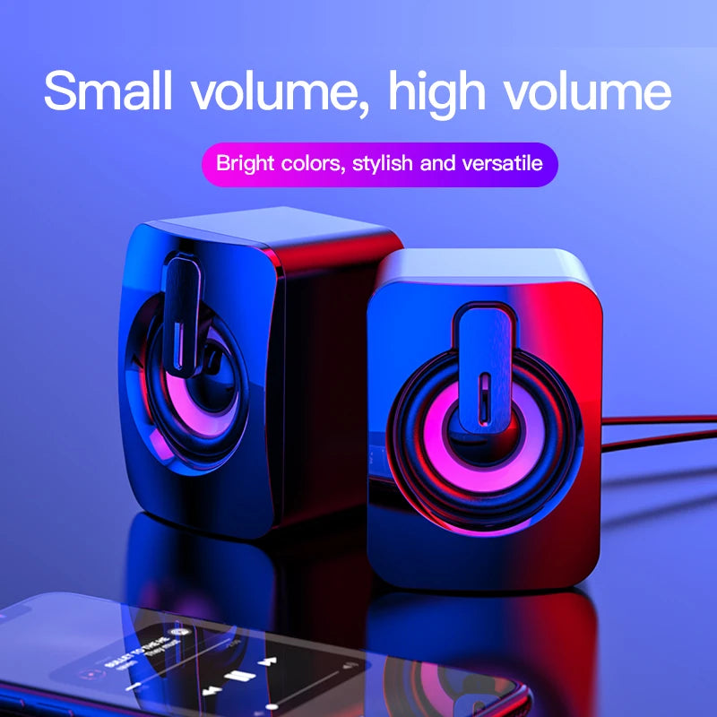 Altavoz estéreo USB inalámbrico con Bluetooth para ordenador de escritorio, portátil, PC, caja de sonido de música Musical para el hogar, Bluetooth, Altavoces