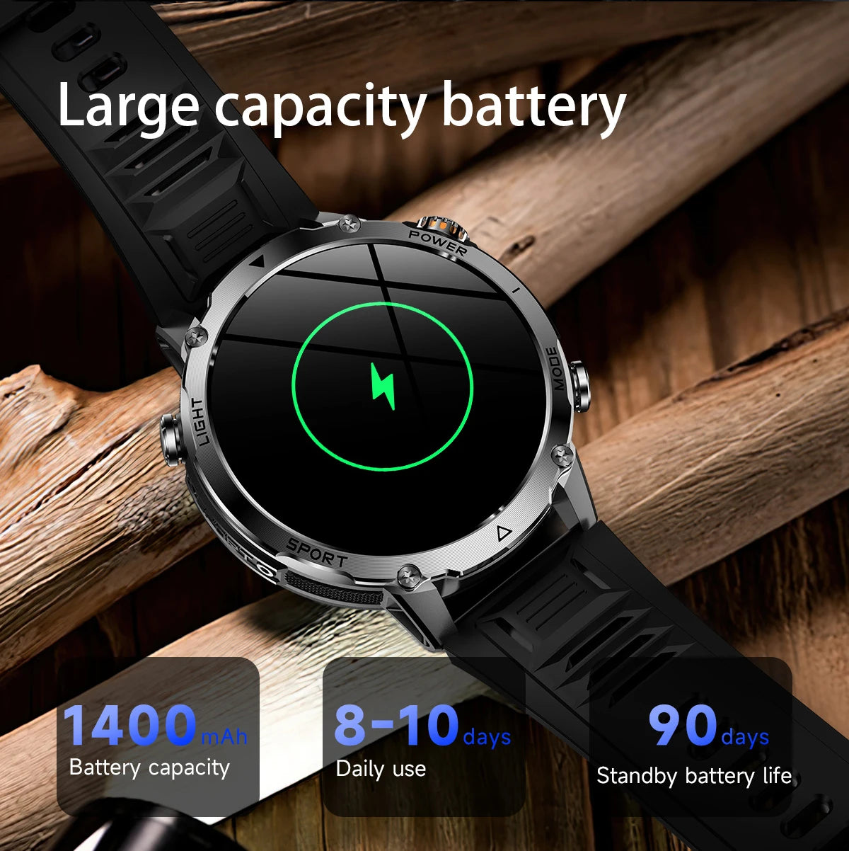 LIGE TANK Ultra Reloj Inteligente Militar 10ATM