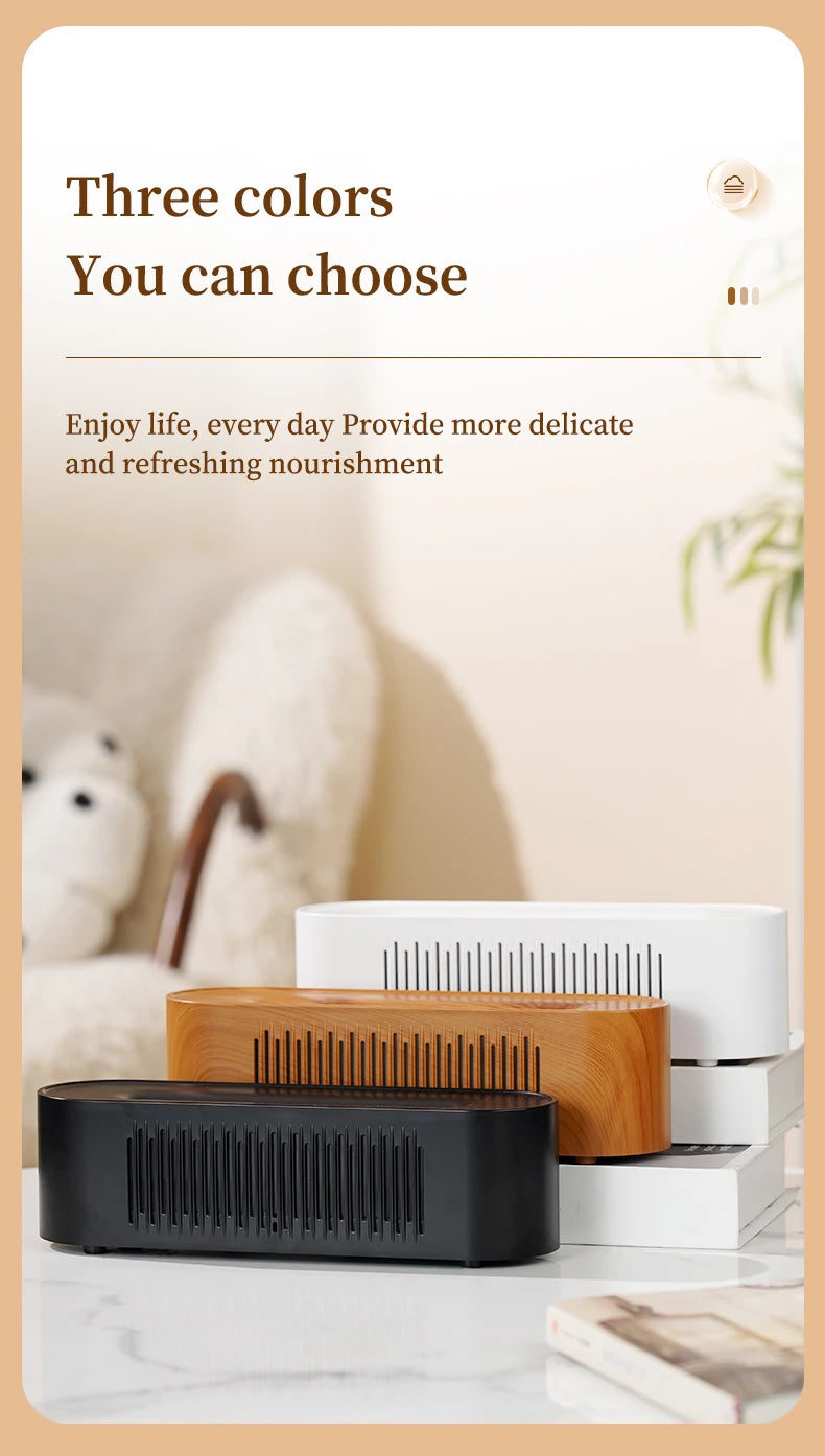 Humidificador de aromaterapia con llama, atmósfera colorida, luz nocturna, humidificación silenciosa, diseño de ventilación de fondo suave