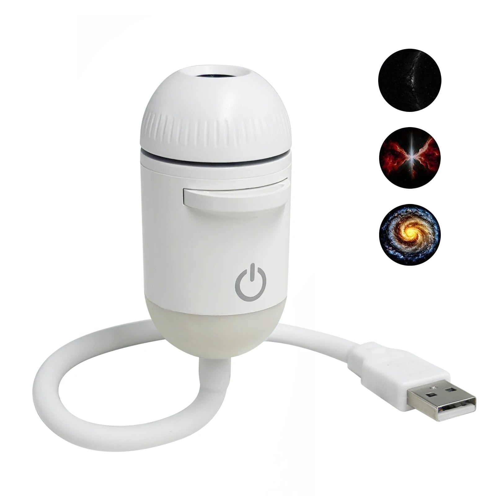 Mini proyector de galaxia LED 360° con cielo estrellado para decoración y fiestas