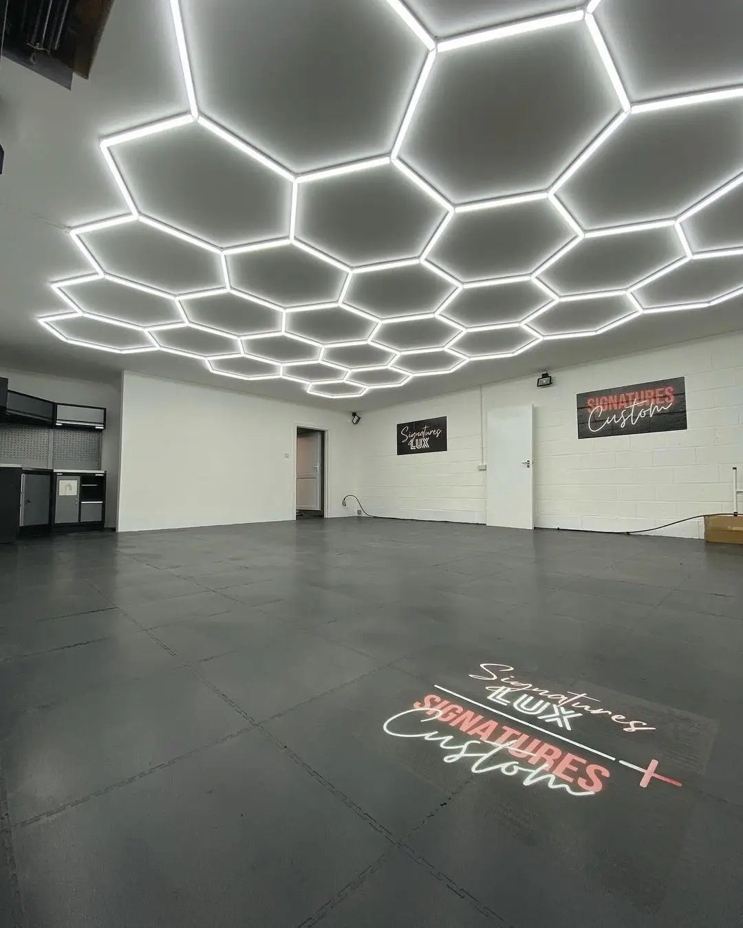 Luz LED hexagonal para garaje, 50000H, 6500K, ultrabrillante, para el hogar, gimnasio, barbería, detallado de coches, Bar, sótano, taller, iluminación de techo