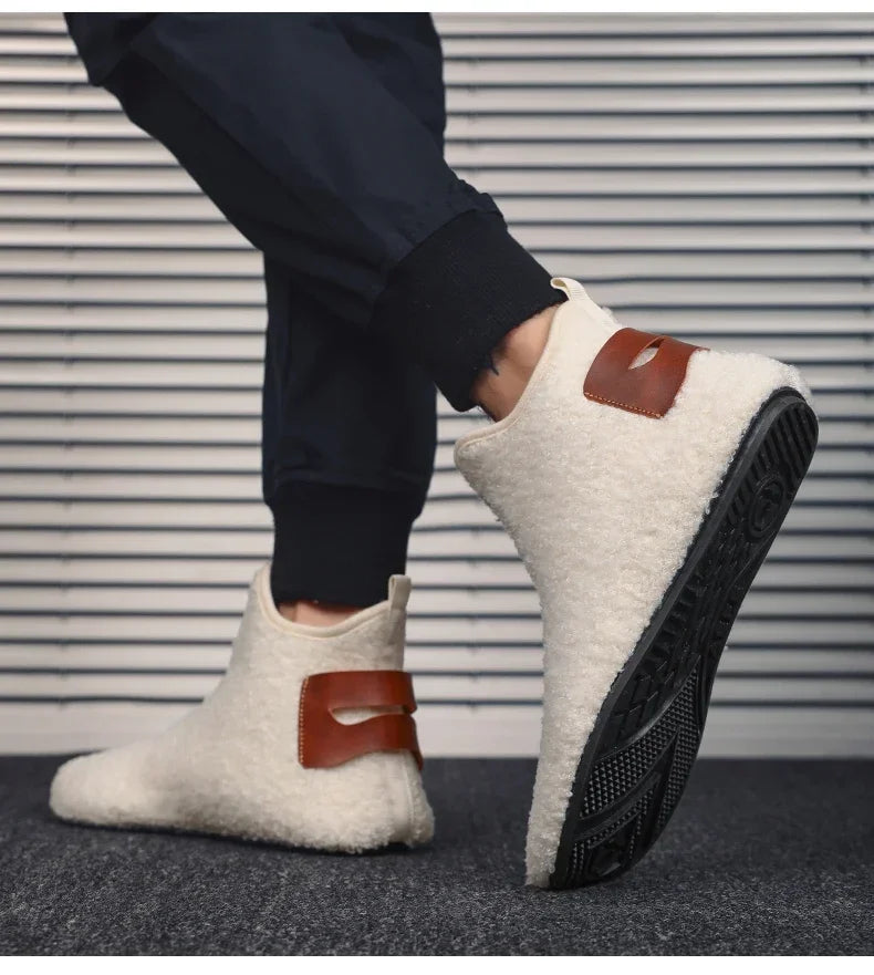 YRZL, zapatos de algodón de invierno para hombre, zapatillas ligeras sin cordones de alta calidad, mocasines de algodón de felpa para interiores, zapatos cálidos de invierno para hombre