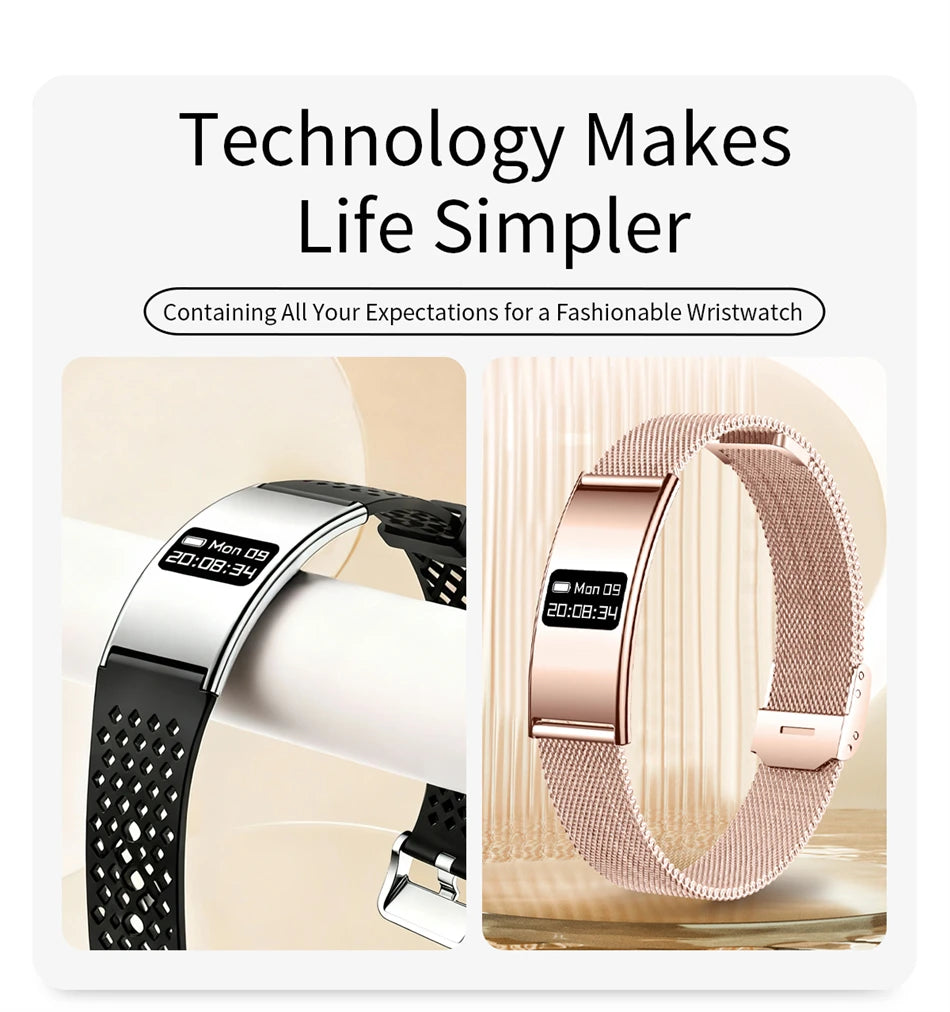 Pulsera Inteligente Deportiva Resistente al Agua IPX8 con Monitor de Salud