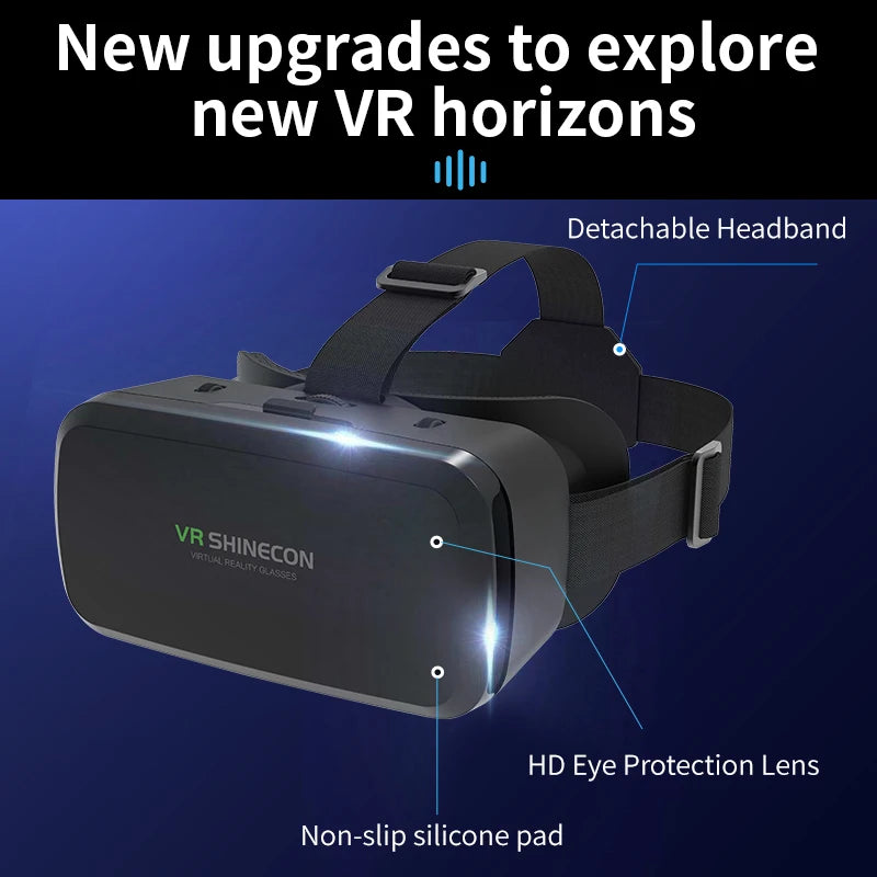 Gafas VR, Auriculares 3D, Dispositivos de Realidad Virtual, Casco, Lentes Viar, Gafas para Teléfono Inteligente, Controlador de Juegos Inteligente, Set de Visión