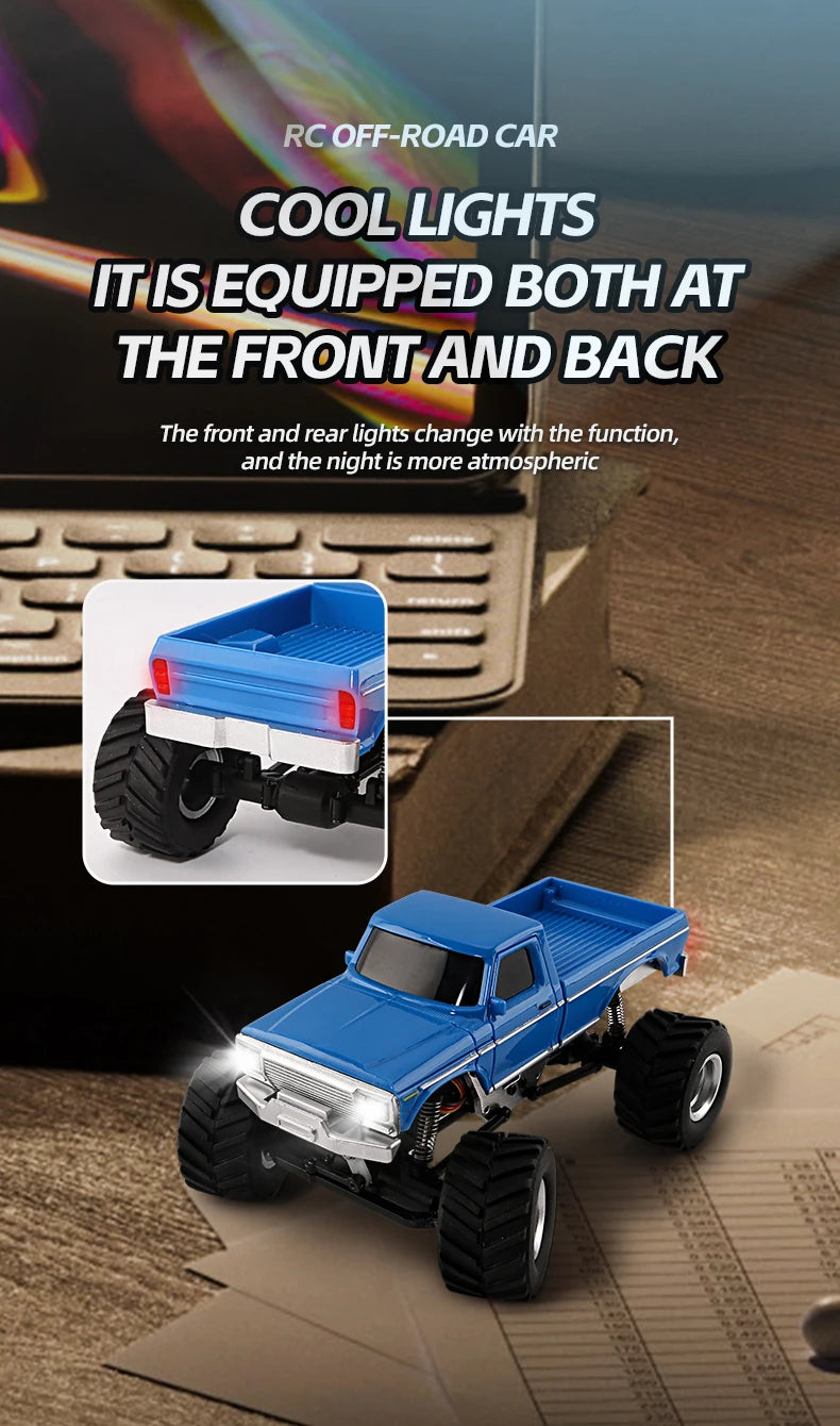 Coche Teledirigido Mini Crawler RC 4WD 1/36 con Luces