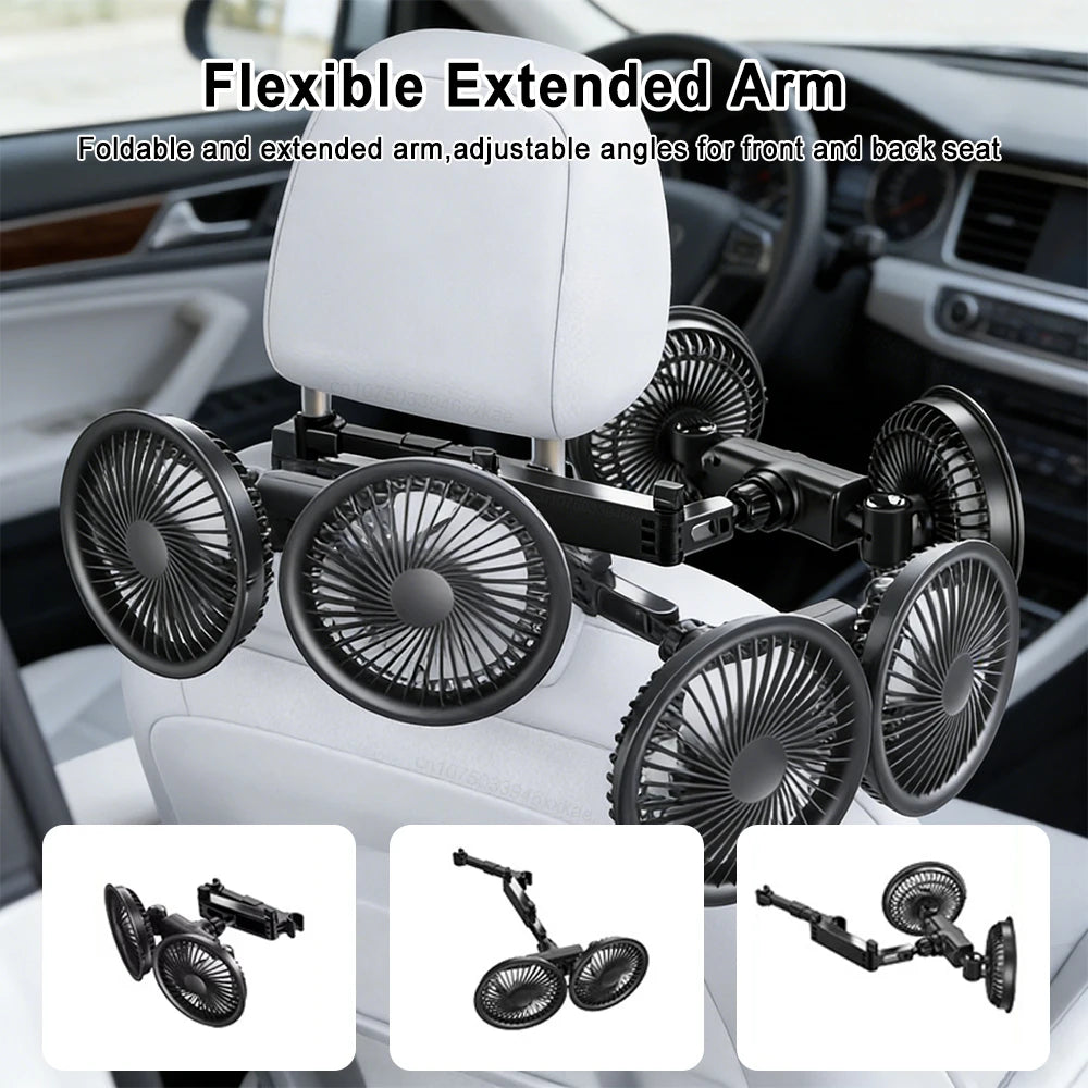 Ventilador para Auto 360° de 3 Velocidades USB