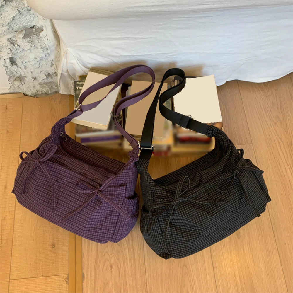 Bolso de Hombro Retro Coreano Unisex de Gran Capacidad