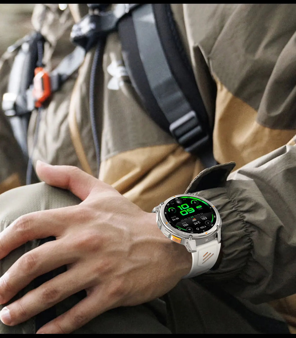 Reloj Inteligente HT33 con Linterna LED, Batería 1100mAh y Llamadas Bluetooth