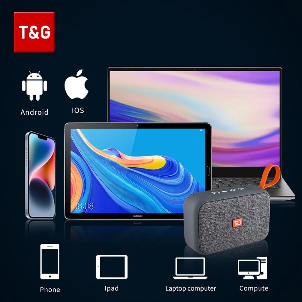 Altavoz T & G portátil Mini barra de sonido inalámbrica Bluetooth 5,0 altavoz HIFI para interiores y exteriores soporte tarjeta TF Radio FM resistente al agua