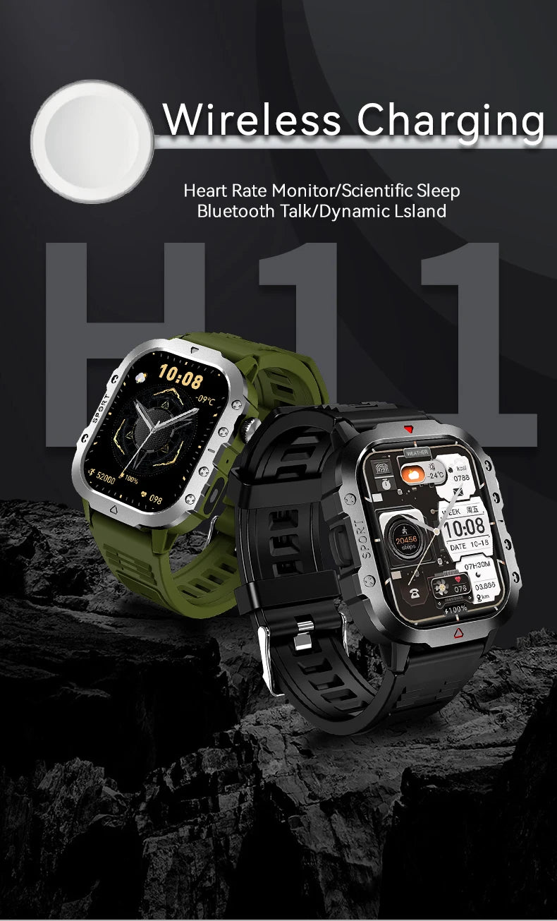 Reloj inteligente con llamada Bluetooth, electrónica, reloj inteligente militar, reloj de Fitness Digital, relojes de regalo para hombre y mujer, iOS, Android 2025, nuevo