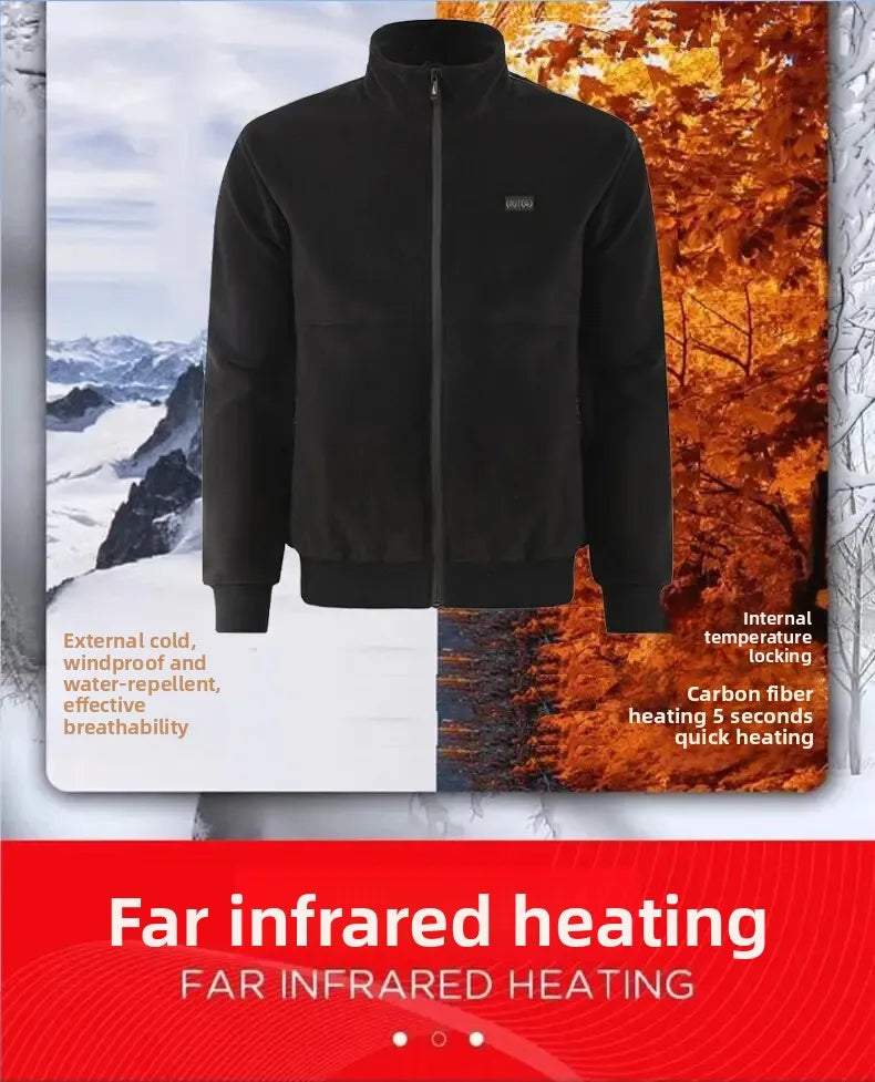 Chaqueta Polar con Calefacción Eléctrica Inteligente 8 Zonas para Hombre