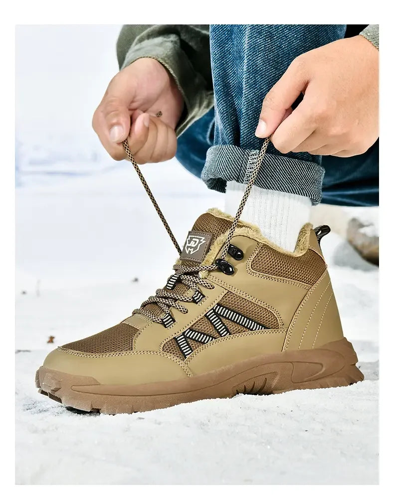 Botas de senderismo forradas para hombre con suela antideslizante y resistente