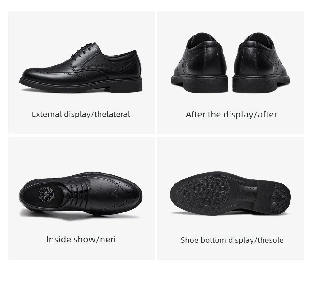 Golden Camel Zapatos informales para hombre, cómodos, antideslizantes, de cuero, con suela suave, zapatos planos para caminar, zapatos de vestir ligeros