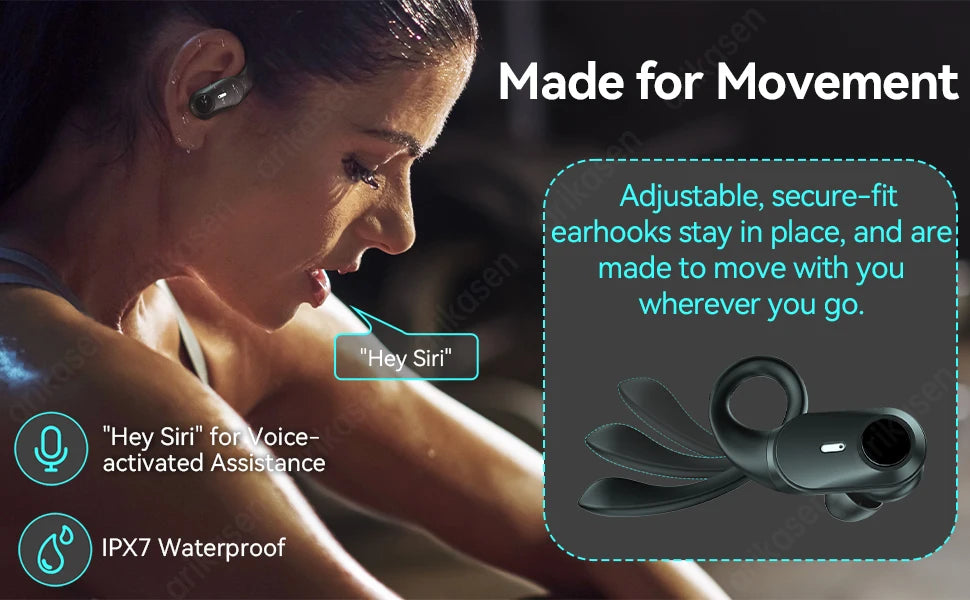 Auriculares Bluetooth 36h Pantalla LED con Gancho