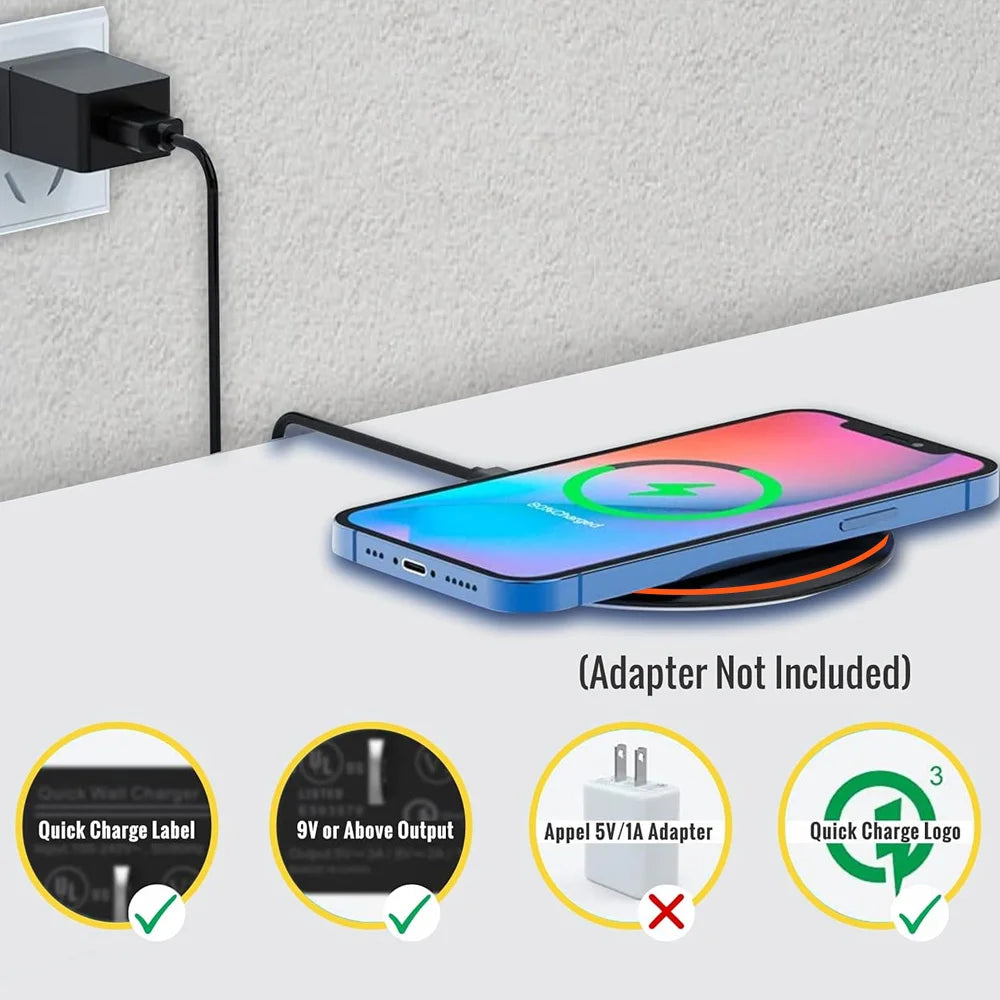Base de Carga Inalámbrica Rápida para iPhone 17 Pro Max/17 Pro 16 15 14 13 12, AirPods Pro 4/3, Estación de Carga Rápida para Samsung S25