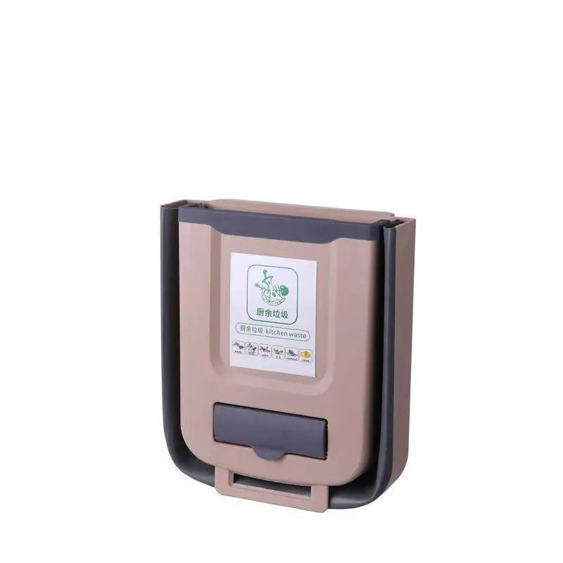 Cubo de basura plegable para cocina, cubo de basura montado en la pared, cubo de basura para puerta de armario de cocina, cubo de basura plegable para vehículos