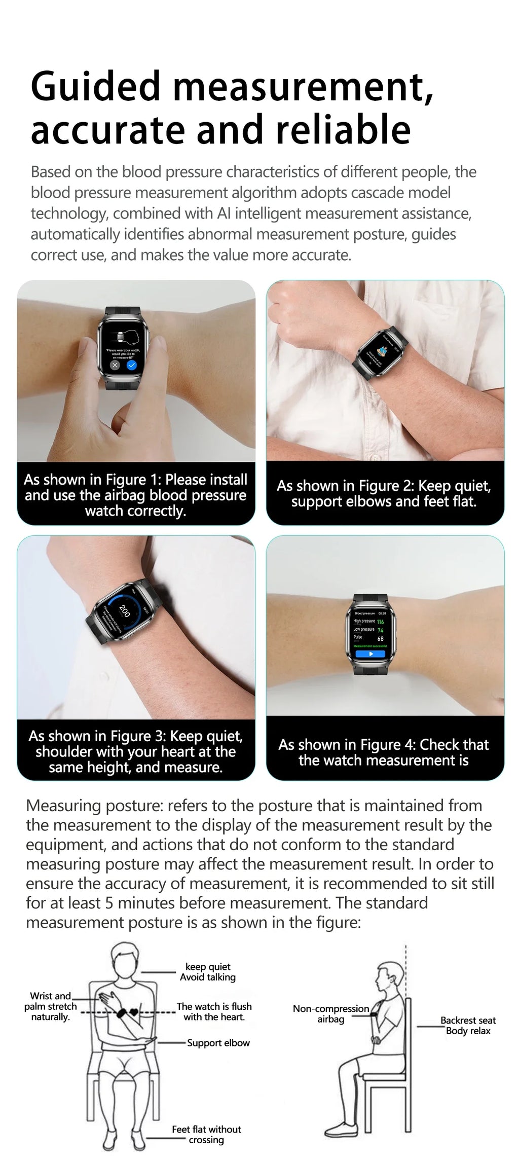 Reloj Inteligente ECG+PPG Enfermería NFC