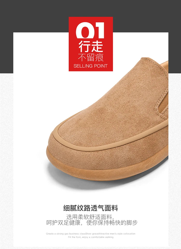 Zapatillas sin cordones para hombre, transpirables, modernas, versátiles, informales, mocasines, zapatos cómodos para conducir, mocasines ligeros