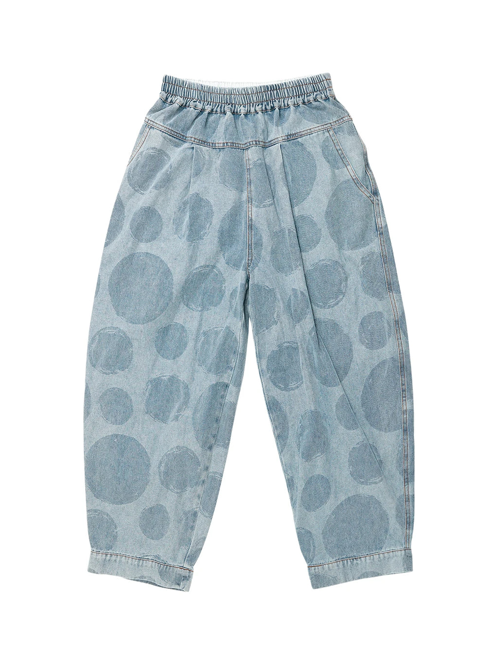 Pantalones Vaqueros de Algodón Holgados con Estampado