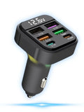 Cargador de Auto 6 Puertos USB con PD30W y QC3.0 Pantalla LED