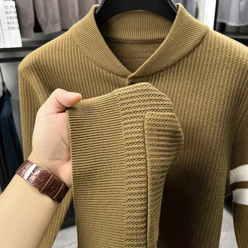 Cárdigan para Hombre con Bloques de Color y Botonadura
