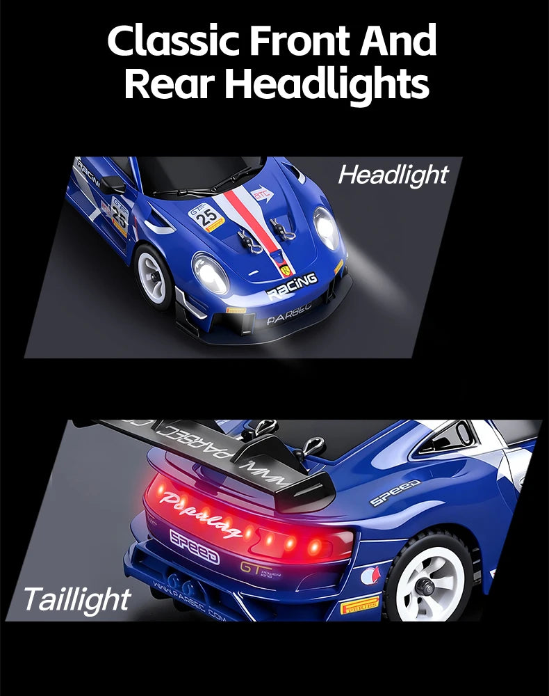WLtoys 284019-A 284191 1:28 2,4G RC coche con luces LED 4WD Gyro 30 KM/H coche de Control remoto todoterreno vehículo de deriva juguetes para chico