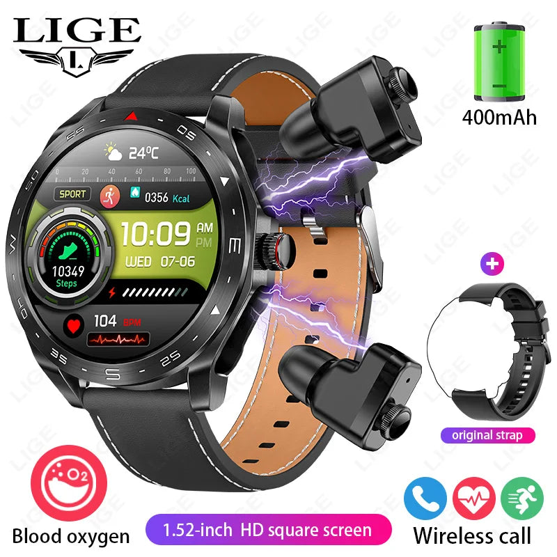 Reloj Inteligente AMOLED con Auriculares Bluetooth Incluidos