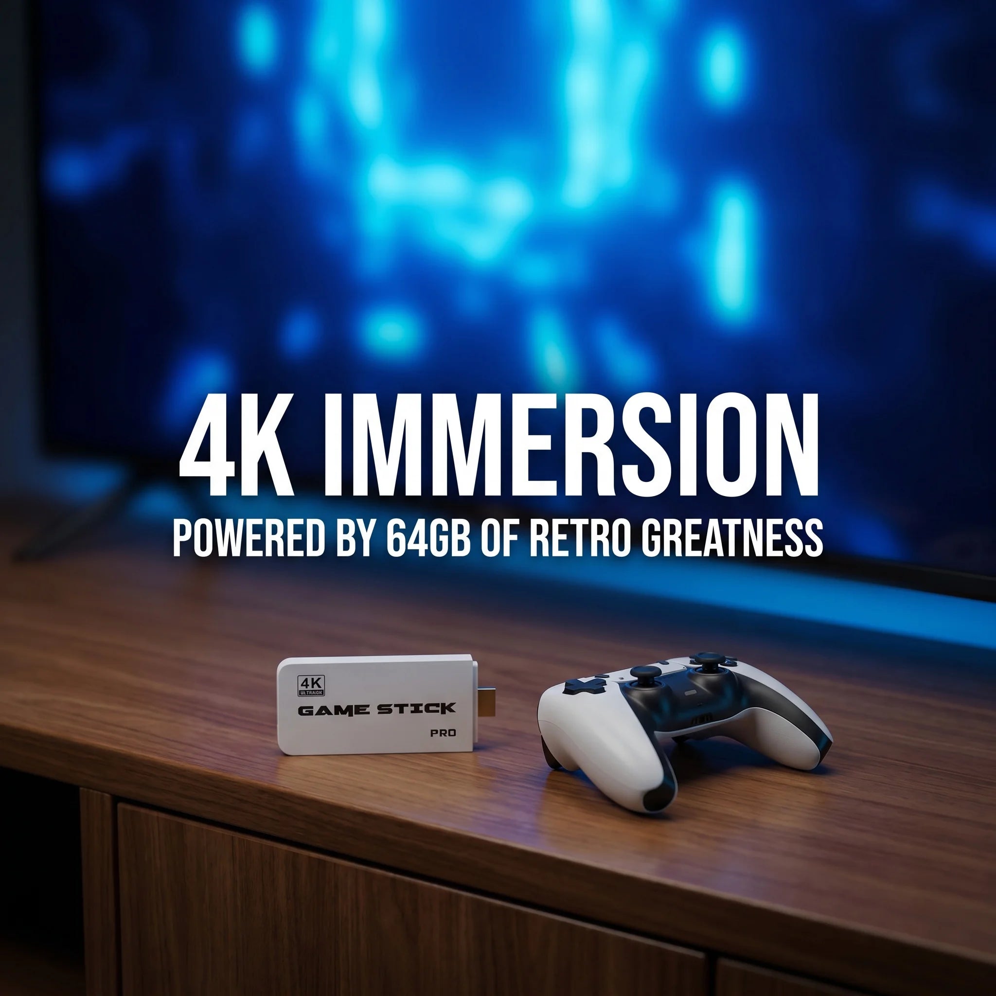 Consola de juegos retro 2026, con más de 2000 juegos clásicos incorporados y 64 GB de almacenamiento masivo, controlador inalámbrico plug and play, compatible con HDMI 4K