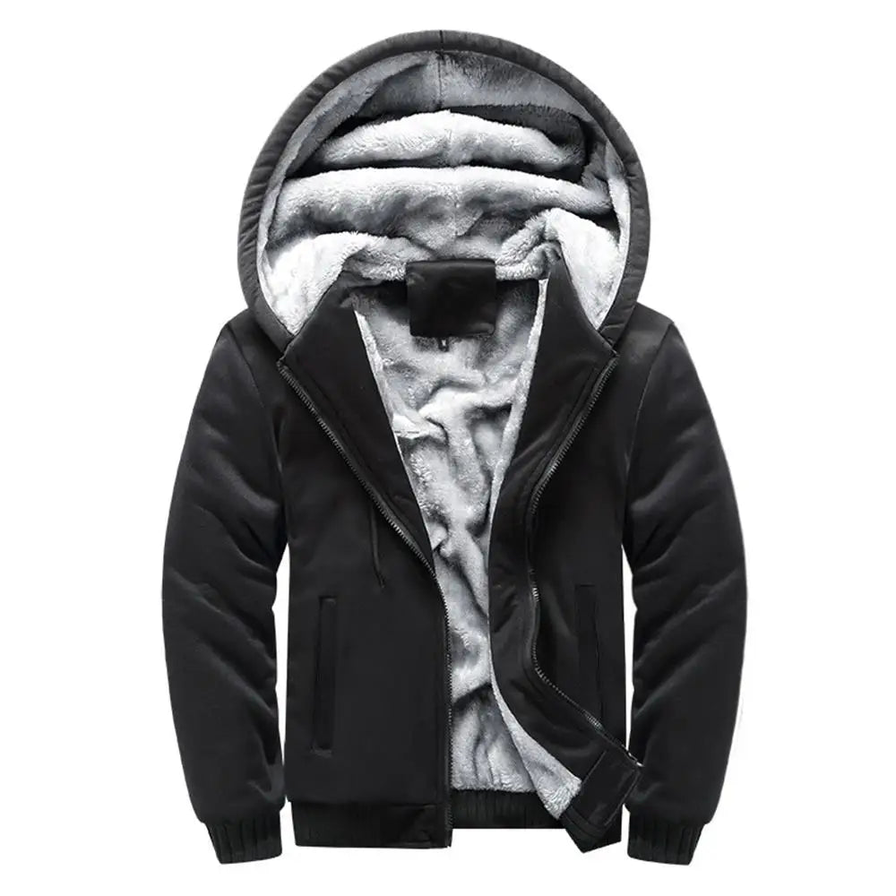 Chaqueta de Invierno con Capucha para Hombre - Camuflaje Forro Polar