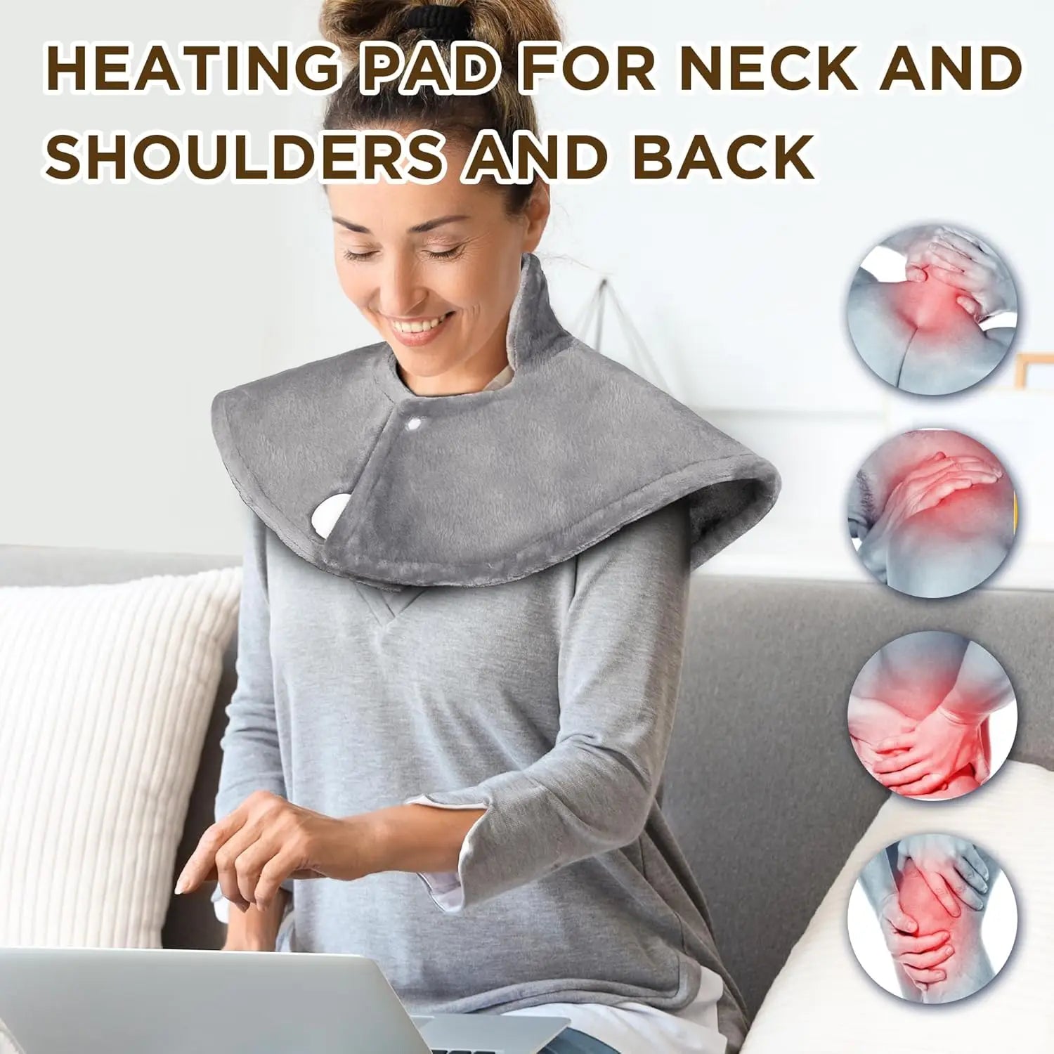 Masajeador Eléctrico de Cuello con Compresa Caliente 9 Niveles