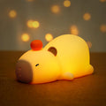 Luz nocturna de capibara, bonita lámpara de silicona, lámpara LED con Sensor táctil, lámpara suave RGB, luz nocturna para niños, decoración de escritorio para dormitorio, regalo