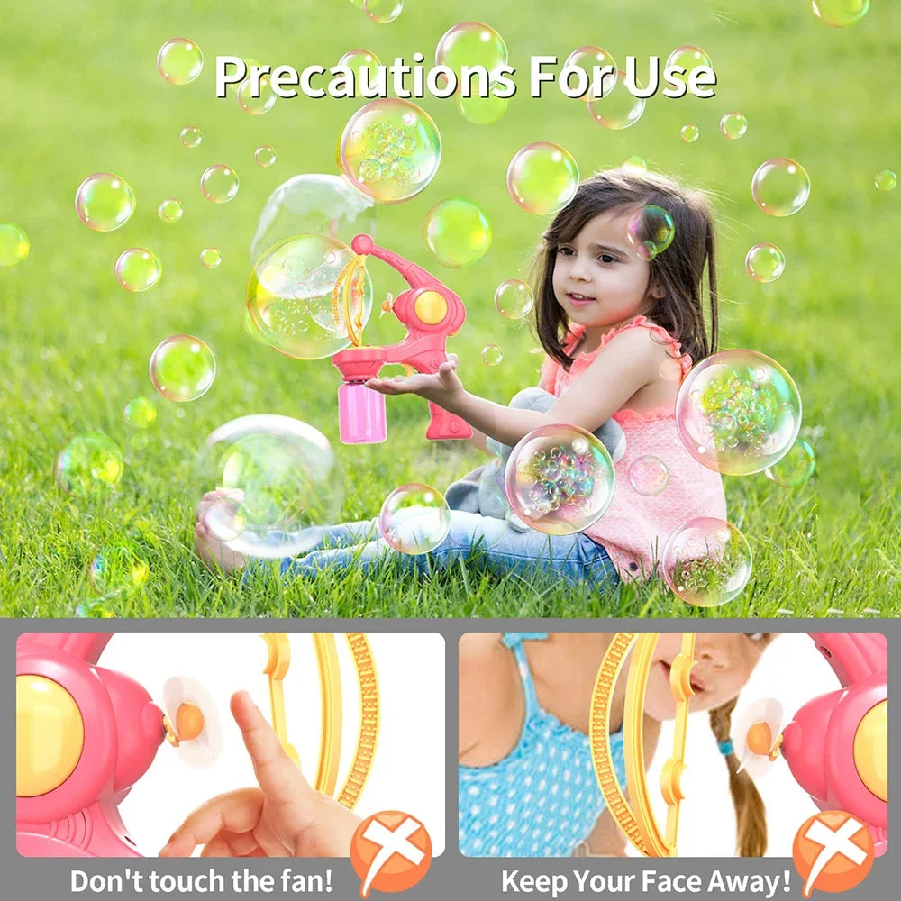 Pistola Eléctrica de Burbujas de Jabón Automática para Niños