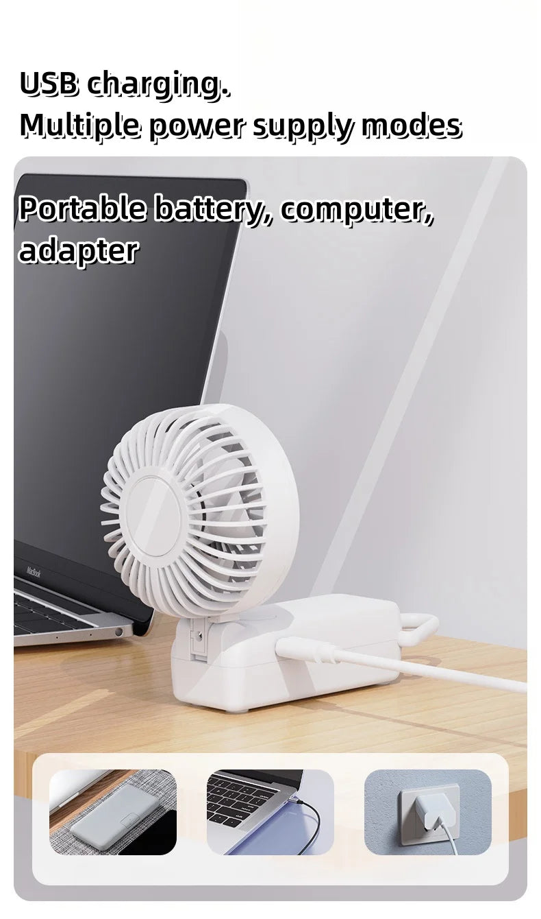Nuevo Mini ventilador portátil de mano de 1800mAh, diseño de pantalla LED, 3 engranajes para aparatos de refrigeración portátiles de verano para interiores y exteriores