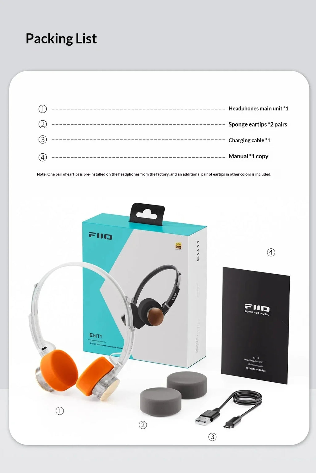 Auriculares Fiio Eh11 Retro Over-Ear Bluetooth con Controlador Dinámico Grande de 40 mm, Carcasa Mecánica, Auriculares con Audio de Alta Resolución Ldac