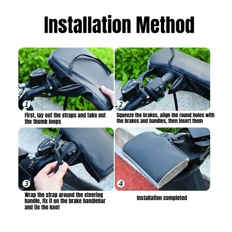 Manguitos para manillar de motocicleta, equipo de invierno, guantes más cálidos, manguitos impermeables, cubierta para mango de bicicleta, cubiertas para manos, calentadores