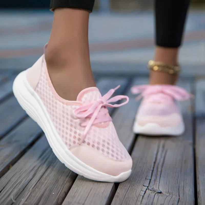 YRZL Zapatillas de deporte para mujer, zapatos informales sin cordones, malla transpirable, cómodos, suaves, mocasines clásicos para conducir, zapatos para mujer