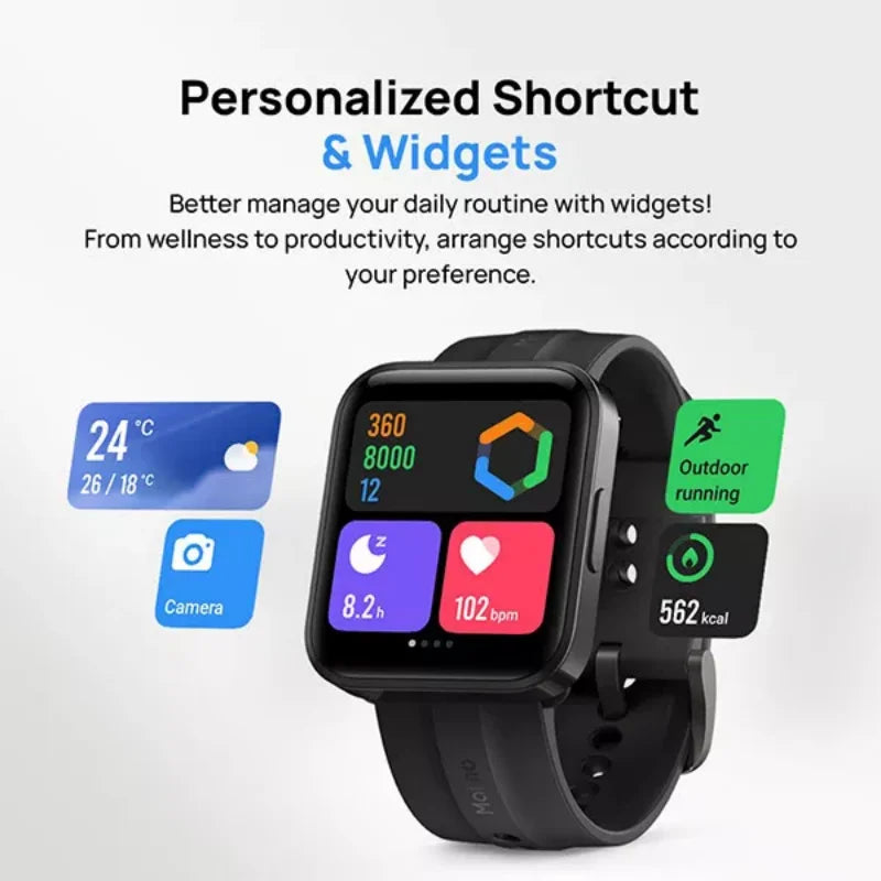 Nuevo Reloj Inteligente Maimo Watch Flow con Pantalla AMOLED de 1.6'', 5ATM, Monitor de Ritmo Cardíaco, Sueño, GPS, Compatible con Android e iOS, Esferas con Diseño IA y Monitoreo de SpO2