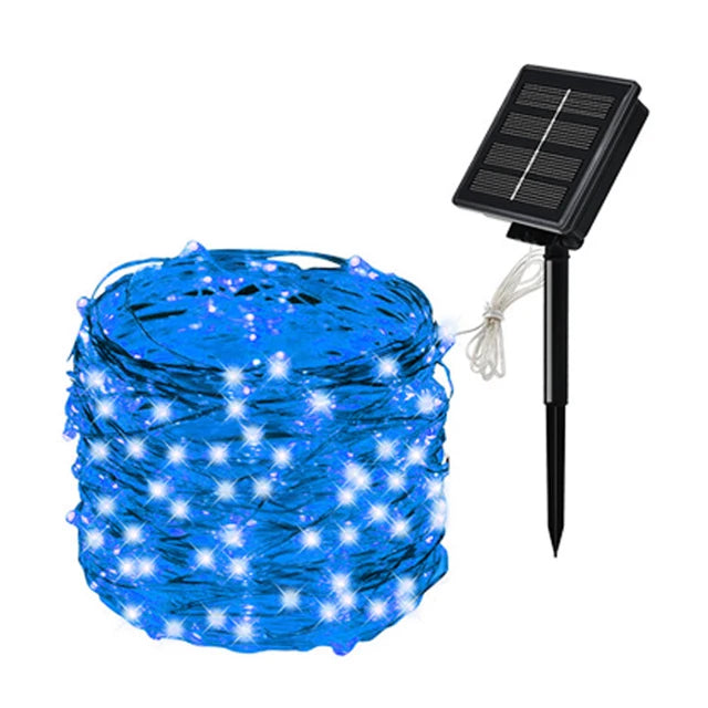 Guirnalda de Luces LED Solares para Jardín 8 Modos Impermeable