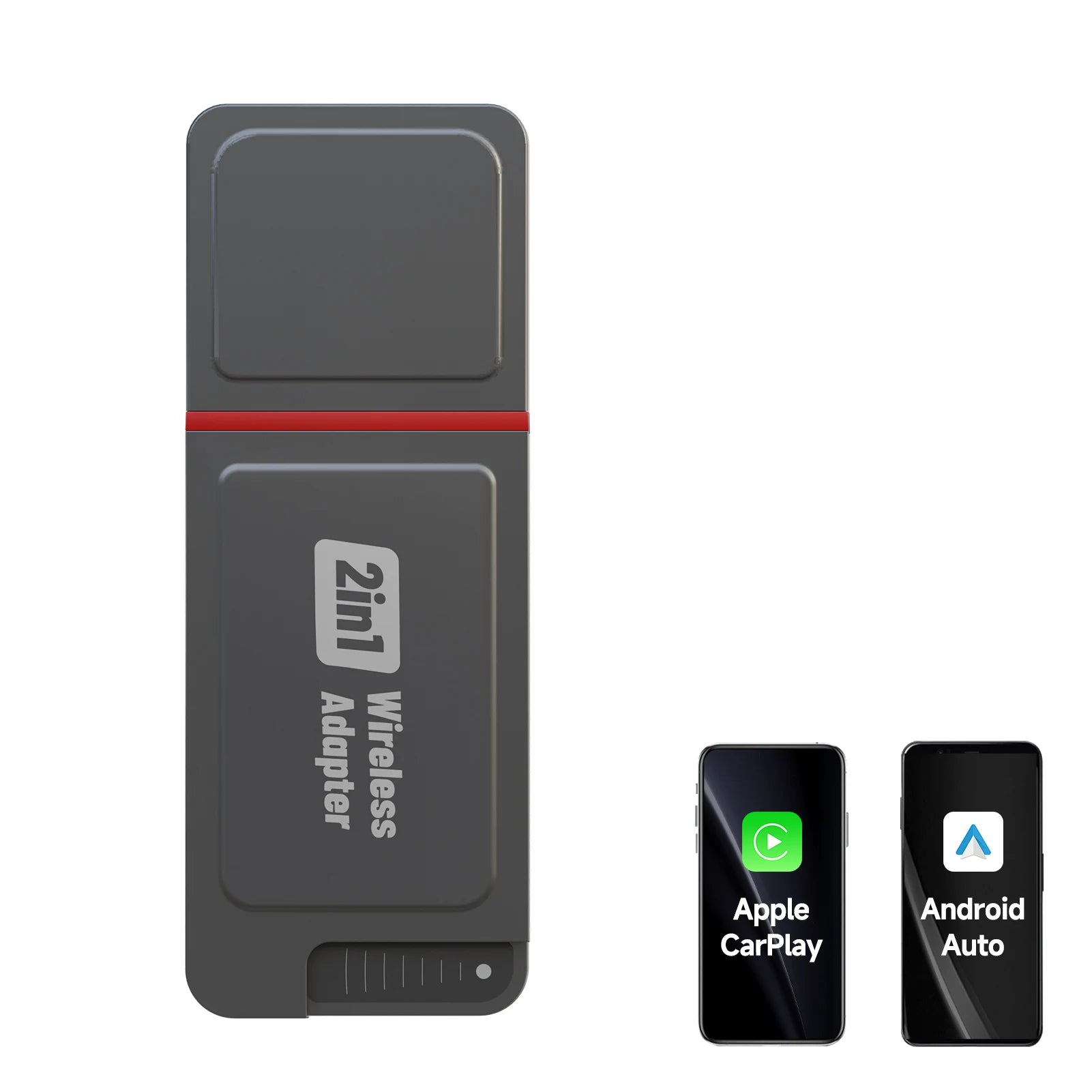 Actualización 2025: adaptador inalámbrico CarPlay, enchufe y enchufe, conexión automática, sin retraso, convierte cable a inalámbrico, Compatible con iPhone y Android
